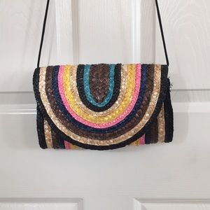 Francesca’s multi colored straw bag